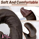 11.02in Ebony Wearable Realistic Silicone Thick Dildo For G Spot Vagina