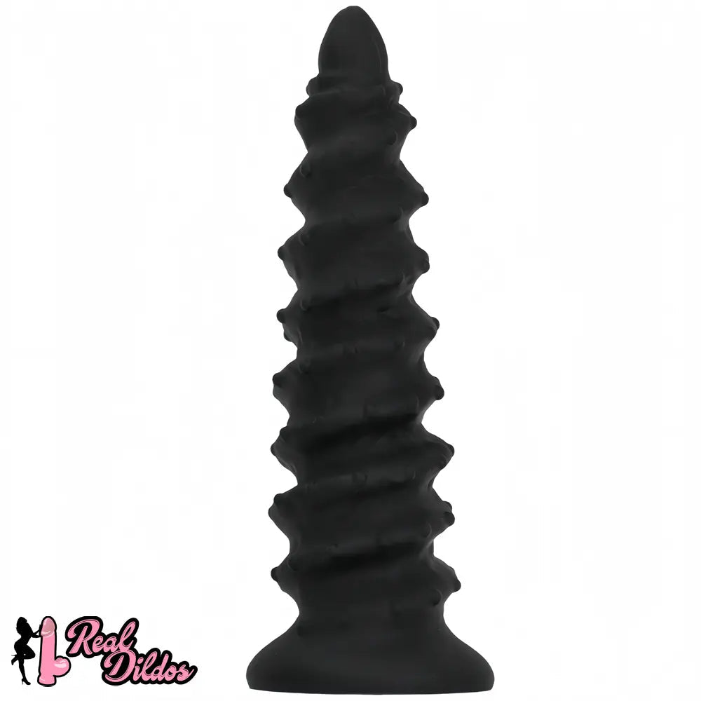 10.43in 12in 14.17in Extra-Large Long Threaded Silicone Sharp Head Dildo