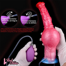 11.81in Realistic Horse Cock Inflatable Big Manual Pump Reusable Dildo