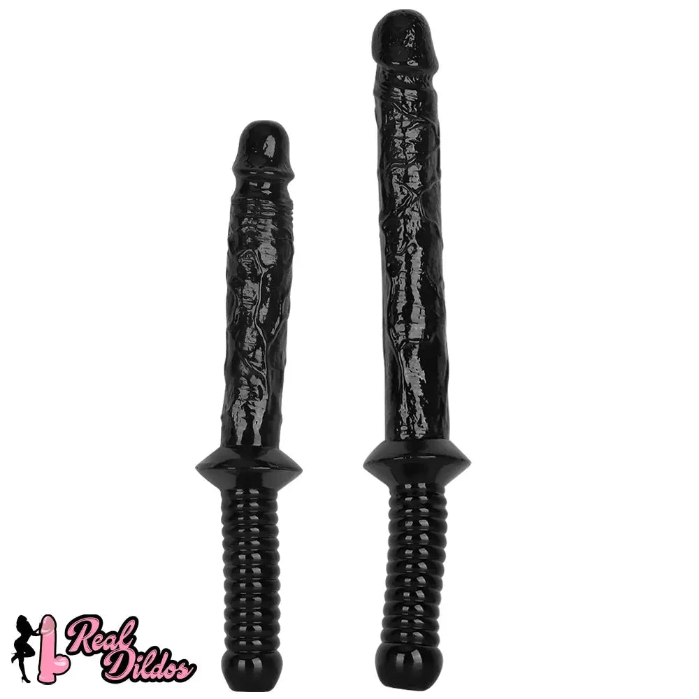 12.6in 15.15in Big PVC Sword Dildo With handle Anal Masturbator For Men