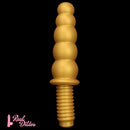 10.62in 14.56in Gold Silicone Anal Plug Dildo With Handle For Love