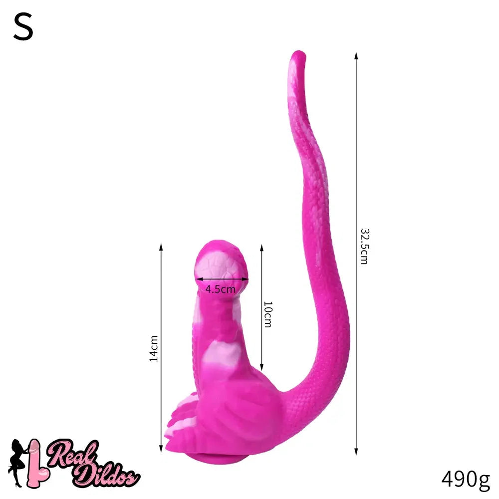 12.8in 15.35in Dinosaur Silicone Soft Big Glowing Dildo For Women Anal Sex