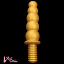 10.62in 14.56in Gold Silicone Anal Plug Dildo With Handle For Love