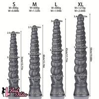13.77in 15.74in 17.71in 19.68in Long Screw Anal Whip Huge BDSM Soft Dildo