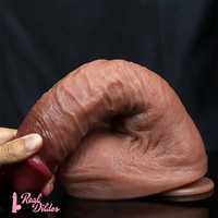 11.8in Huge Soft Lifelike Realistic Skin Thick Cock Double Layer Dildo