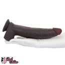 12.59in Fine Texture Real Skin Dual Density Soft Curved Dildo Adult Product