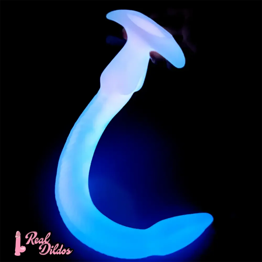 12.2in 15.94in 20.87in Snake Long Huge Animal Luminous Dildo For Anus