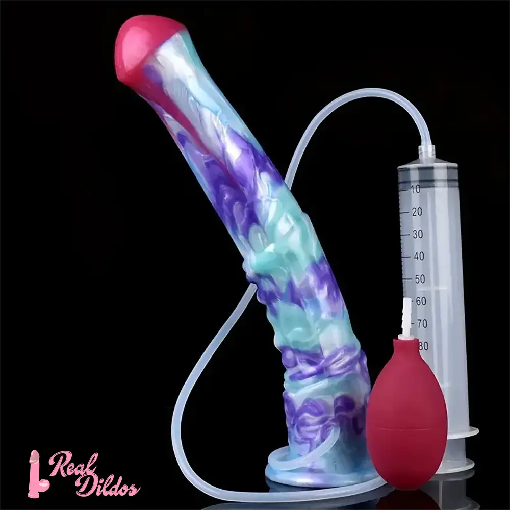 11.61in Soft Silicone Animal Horse Ejaculating Large Dildo For Men Sex