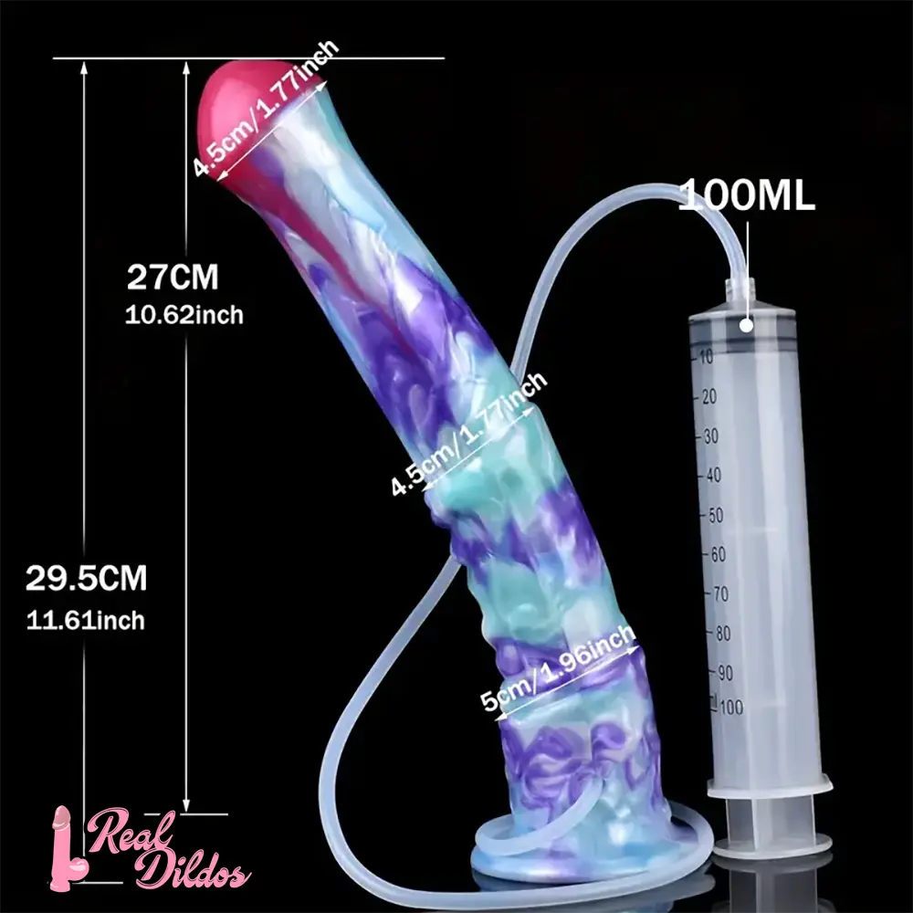 11.61in Soft Silicone Animal Horse Ejaculating Large Dildo For Men Sex