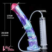 11.61in Soft Silicone Animal Horse Ejaculating Large Dildo For Men Sex