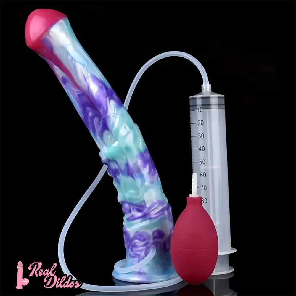 11.61in Soft Silicone Animal Horse Ejaculating Large Dildo For Men Sex