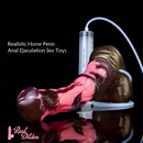 10.43in Soft Silicone Animal Horse Squirting Large Dildo For Vagina G-spot