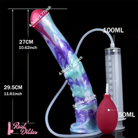 11.61in Soft Silicone Animal Horse Ejaculating Large Dildo For Men Sex
