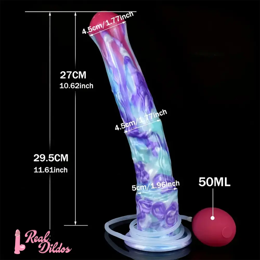 11.61in Soft Silicone Animal Horse Ejaculating Large Dildo For Men Sex
