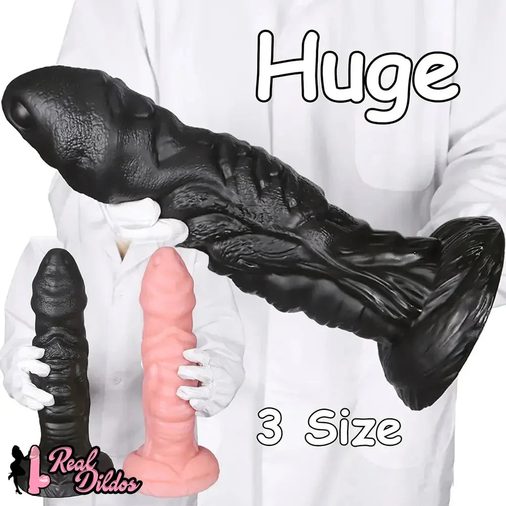 10.03in 11.41in 13.38in Monster Creature Fantasy Huge Realistic PVC Dildo