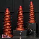 10.43in 12in 14.17in Extra-Large Long Threaded Silicone Sharp Head Dildo
