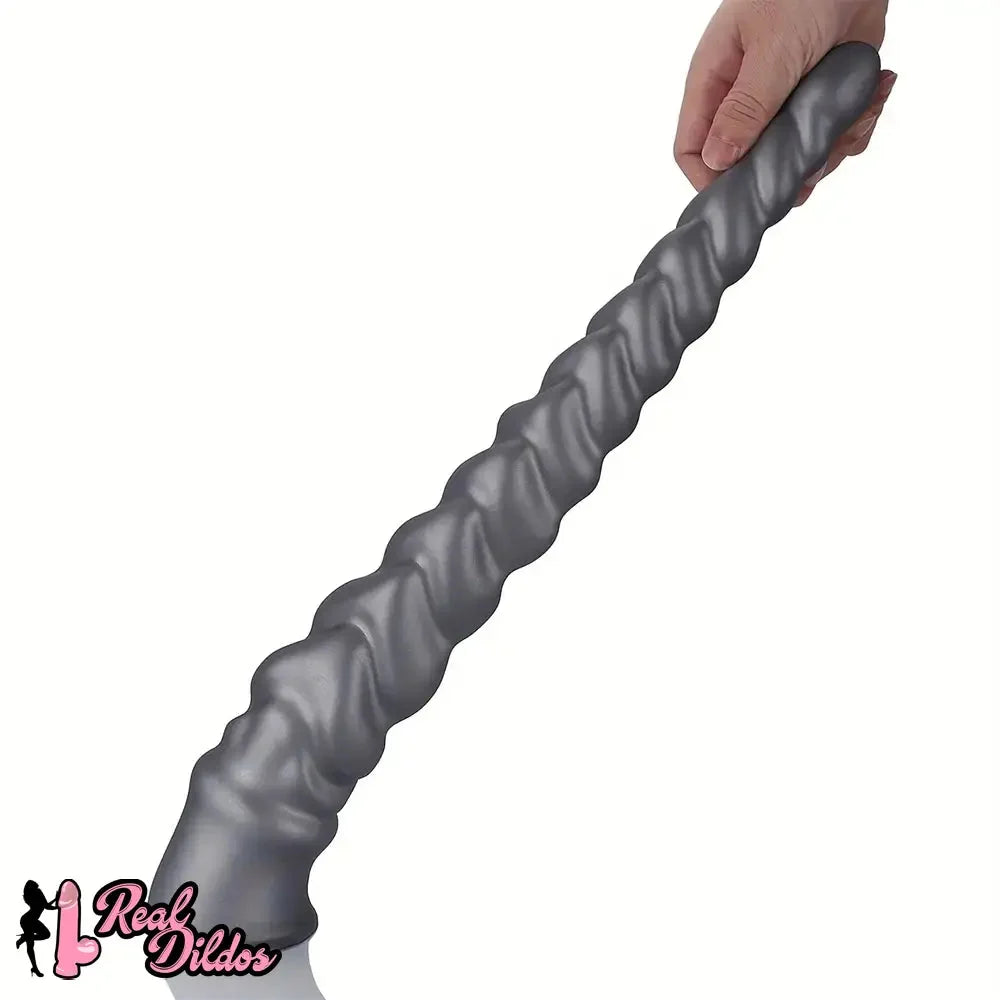 13.77in 15.74in 17.71in 19.68in Long Screw Anal Whip Huge BDSM Soft Dildo