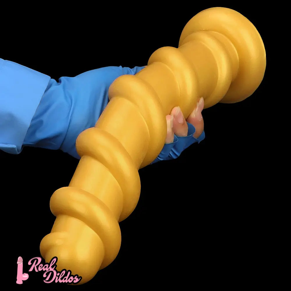13.18in Gold Silicone Extra-long Thread Huge Dildo For Female Pleasure