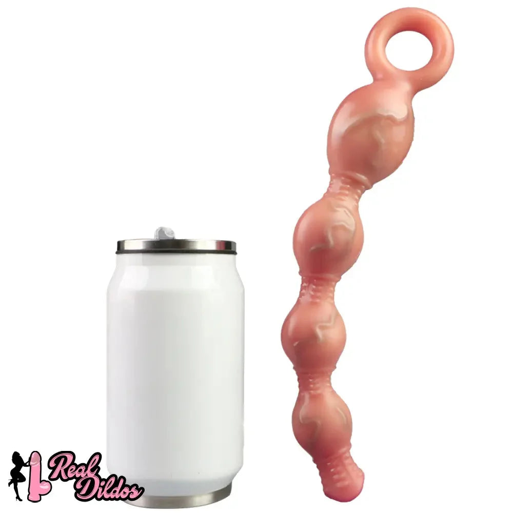 10.5in Big Vibrating Silicone Soft Pulling Beads G Spot Odd Dildo With 3 Motors
