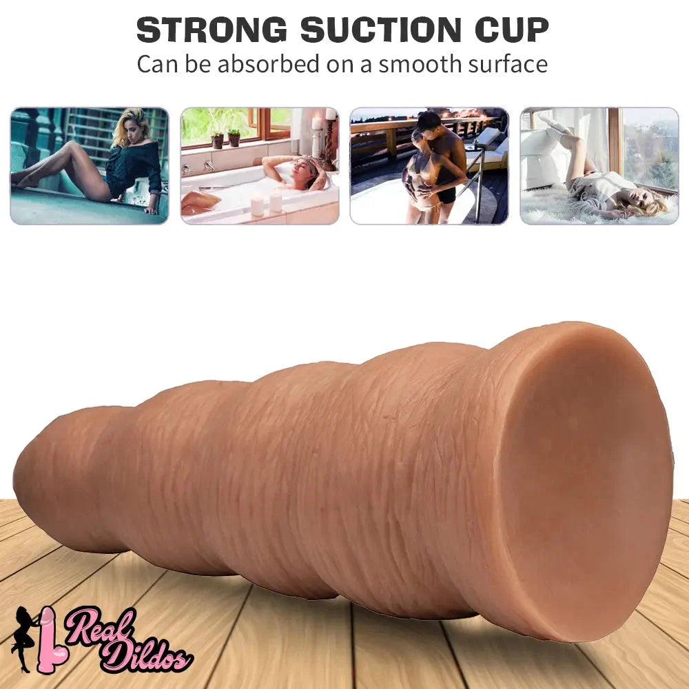 12.79in Huge Foreskin Anal G Spot Lifelike Thick PVC Uncut Dildo