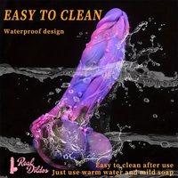 10.23in Starry Sky Silicone Soft Large Women Dildo With Suction Cup