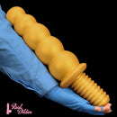 10.62in 14.56in Gold Silicone Anal Plug Dildo With Handle For Love