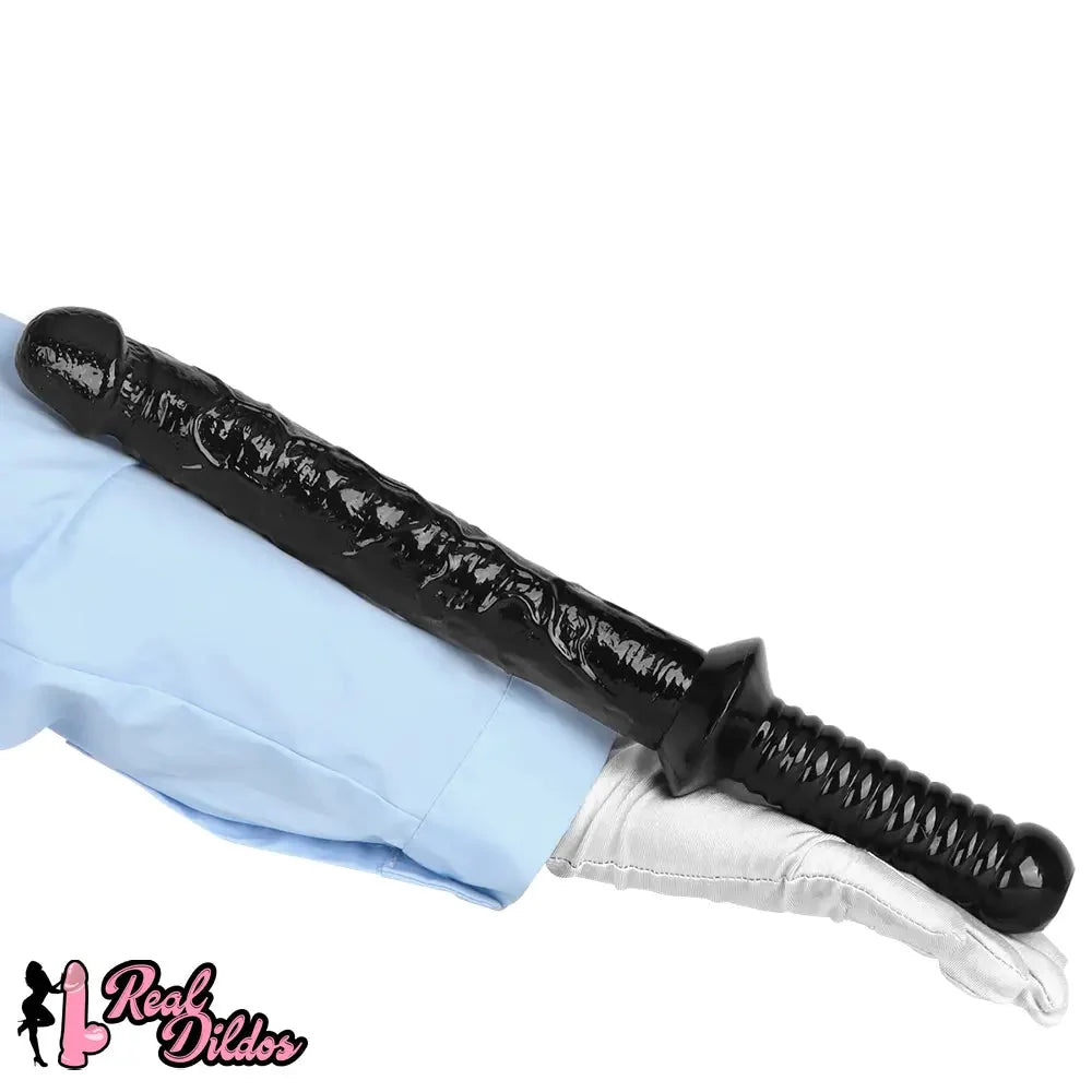 12.6in 15.15in Big PVC Sword Dildo With handle Anal Masturbator For Men