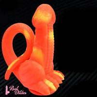12.8in 15.35in Dinosaur Silicone Soft Big Glowing Dildo For Women Anal Sex
