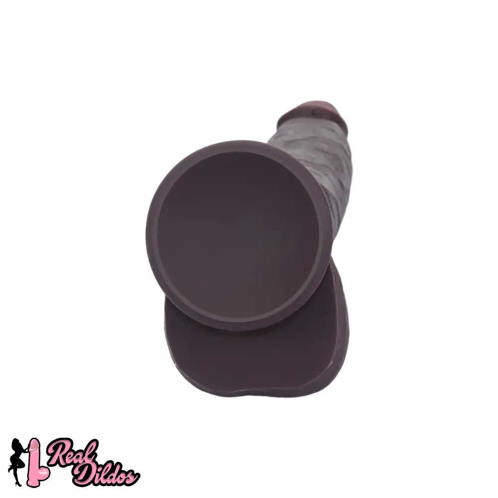 12.59in Fine Texture Real Skin Dual Density Soft Curved Dildo Adult Product