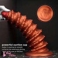 10.43in 12in 14.17in Extra-Large Long Threaded Silicone Sharp Head Dildo