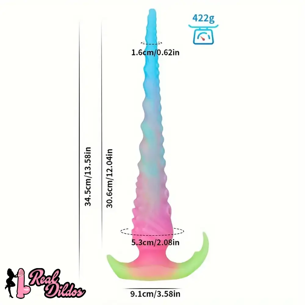 13.58in 17.51in 22.55in Super Long Big Octopus Spiral Silicone Dildo