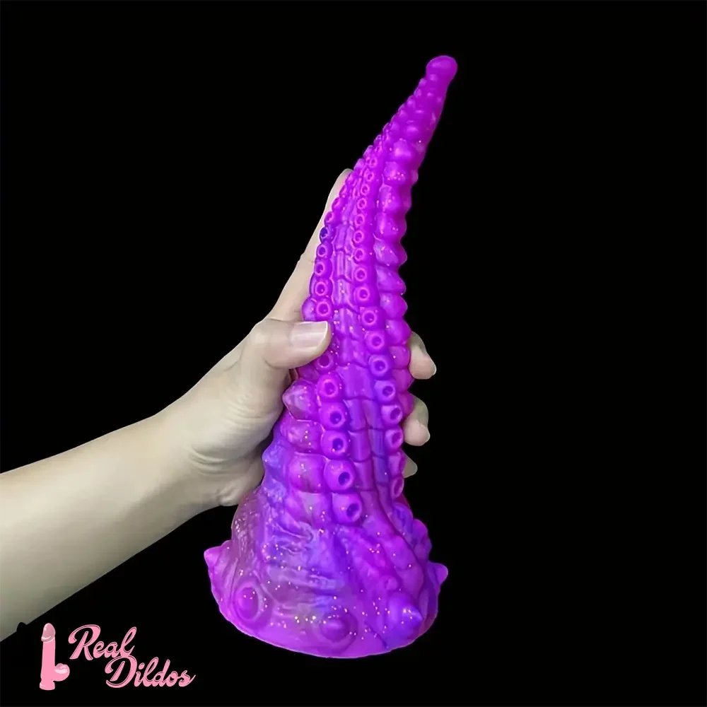 10.03in Octopus Silicone Anal Plug Portable Realistic Tentacle Texture Dildo