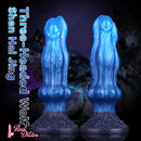 10.15in Double Layer Three Heads Silicone Knot Dildo For Women Men