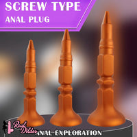12.6in 14.5in 17.71in Screw Type Long Butt Plug Dildo Anal Plug Masturbator