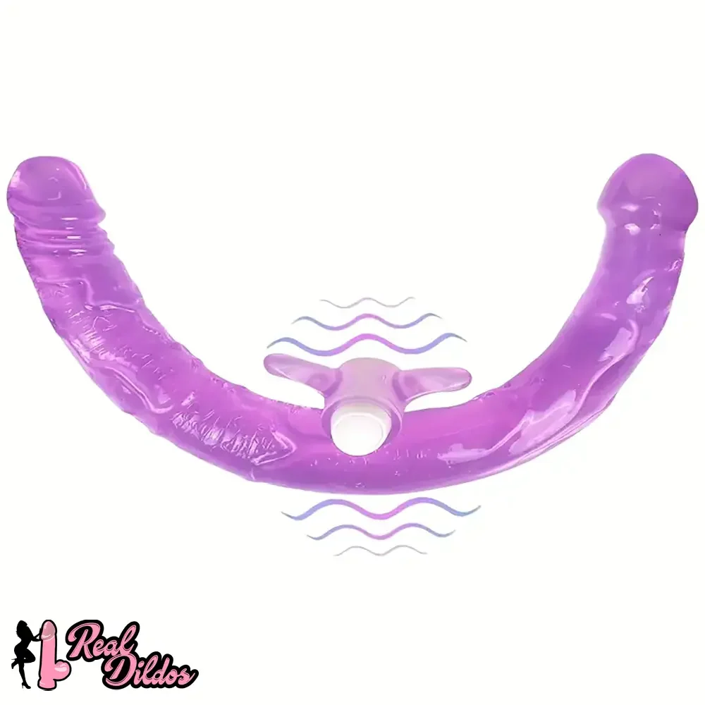 13.78in Double Ended Dildo Flexible Vibrating Double Penetration Dildo