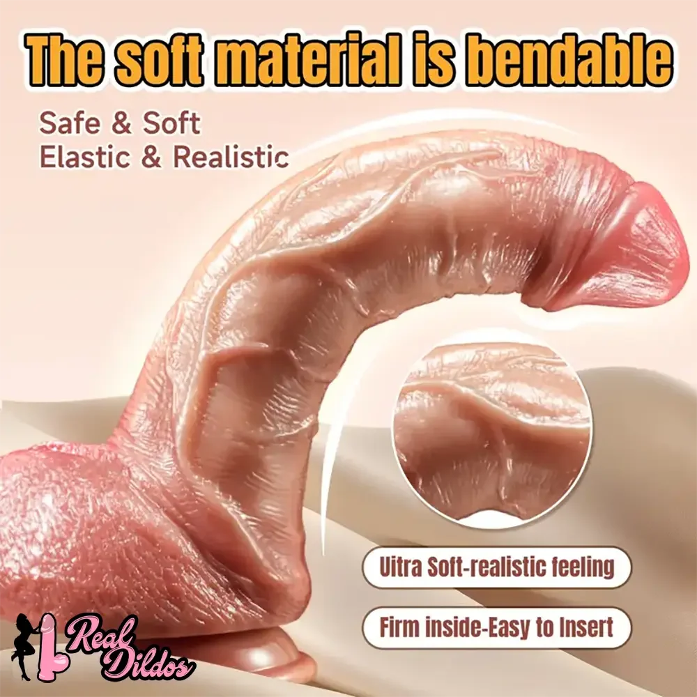 10.02in Realistic Large Hands-Free With Suction Cup Silicone Dildo