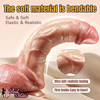 10.02in Realistic Large Hands-Free With Suction Cup Silicone Dildo