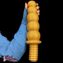 10.62in 14.56in Gold Silicone Anal Plug Dildo With Handle For Love