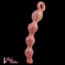 10.5in Big Vibrating Silicone Soft Pulling Beads G Spot Odd Dildo With 3 Motors