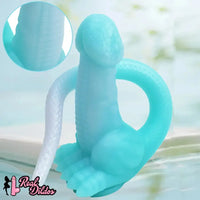 12.8in 15.35in Dinosaur Silicone Soft Big Glowing Dildo For Women Anal Sex