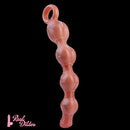 10.5in Big Vibrating Silicone Soft Pulling Beads G Spot Odd Dildo With 3 Motors