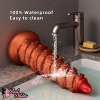 10.43in 12in 14.17in Extra-Large Long Threaded Silicone Sharp Head Dildo