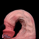 10.12in Couple Sex Game Toy Dual Density Silicone Ejaculating Dildo