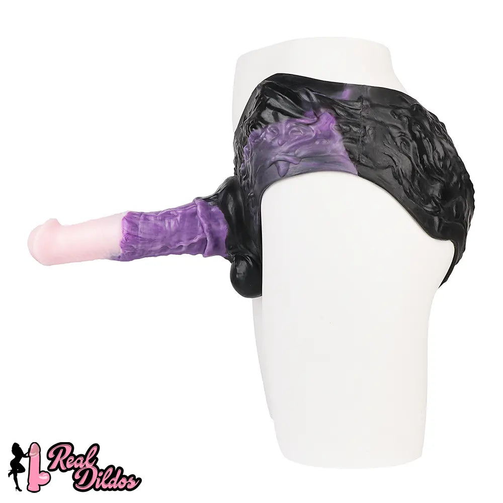 10.35in Silicone Strap-on Wearable Dildo Panty Horse Animal Hollow Design