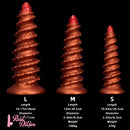 10.43in 12in 14.17in Extra-Large Long Threaded Silicone Sharp Head Dildo