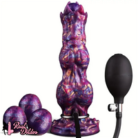 10in Monster Fantasy Ovipositor Inflatable Pump Knotted Animal Dildo