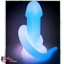 12.8in 15.35in Dinosaur Silicone Soft Big Glowing Dildo For Women Anal Sex