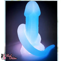 12.8in 15.35in Dinosaur Silicone Soft Big Glowing Dildo For Women Anal Sex