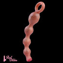 10.5in Big Vibrating Silicone Soft Pulling Beads G Spot Odd Dildo With 3 Motors