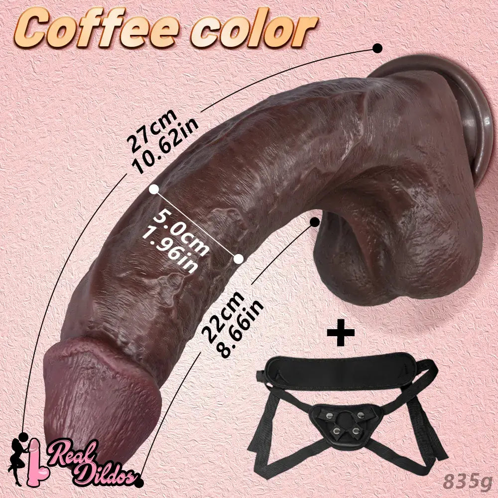 10.62in Dual Density Silicone Strap on Real Dildo For Same-Sex Relationship